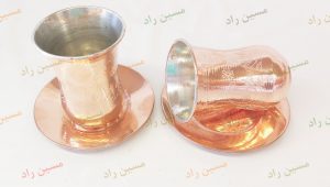 استکان نعلبکی مسی طرحدار